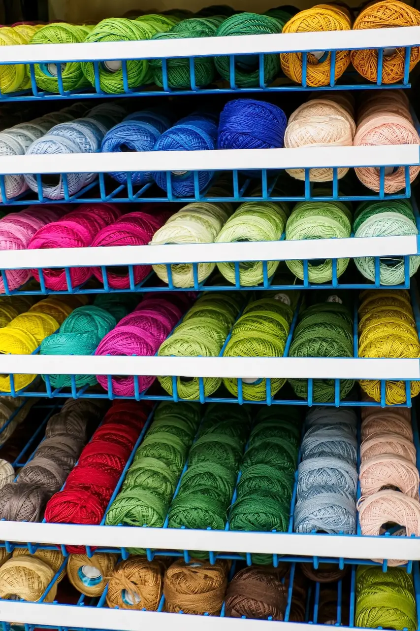 Yarn product on retail shelves