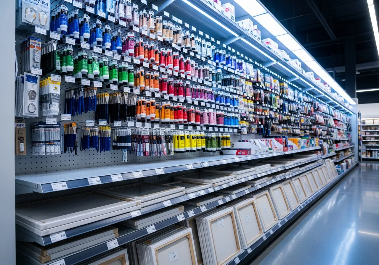 Art supply aisle